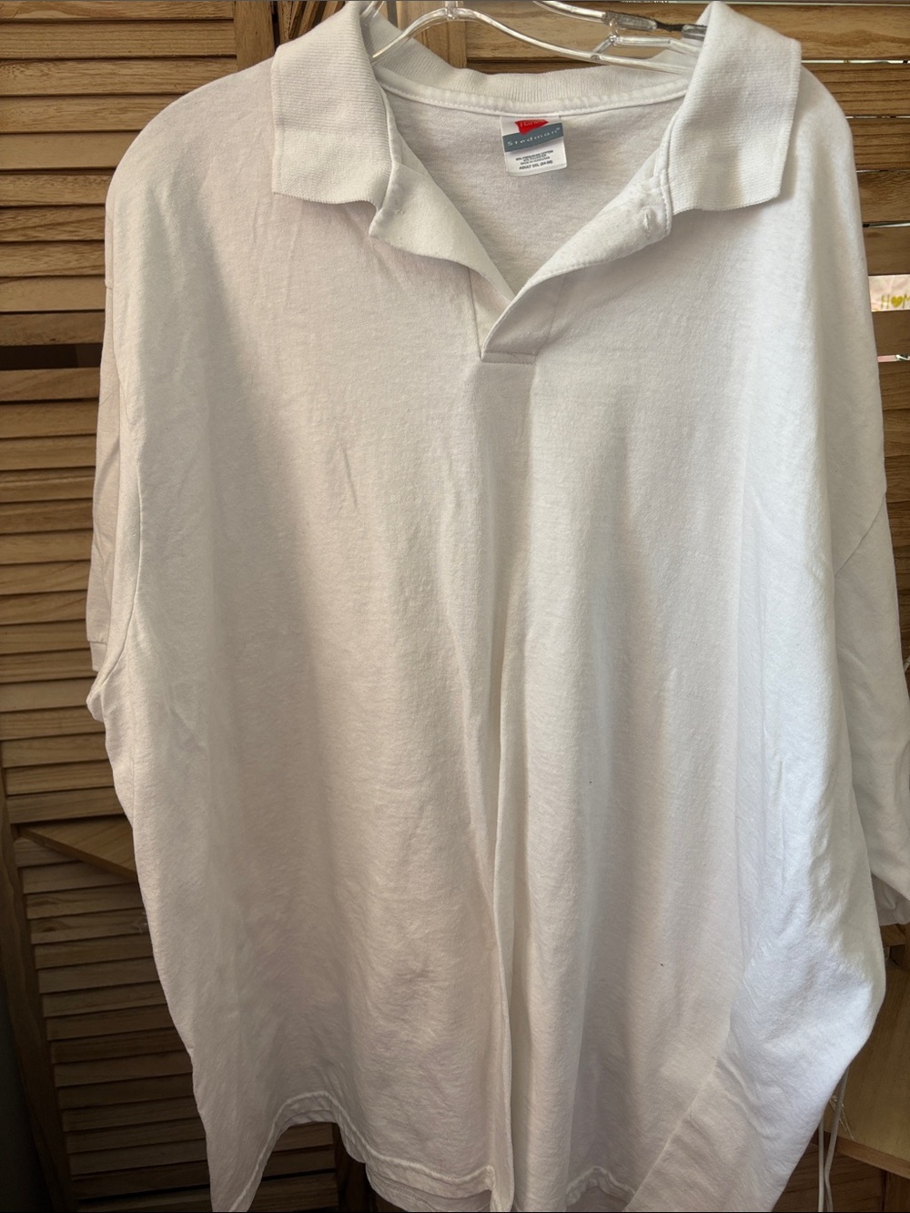 Hanes Classic White Men's Polo Shirt - Soft Cotton Blend 3X